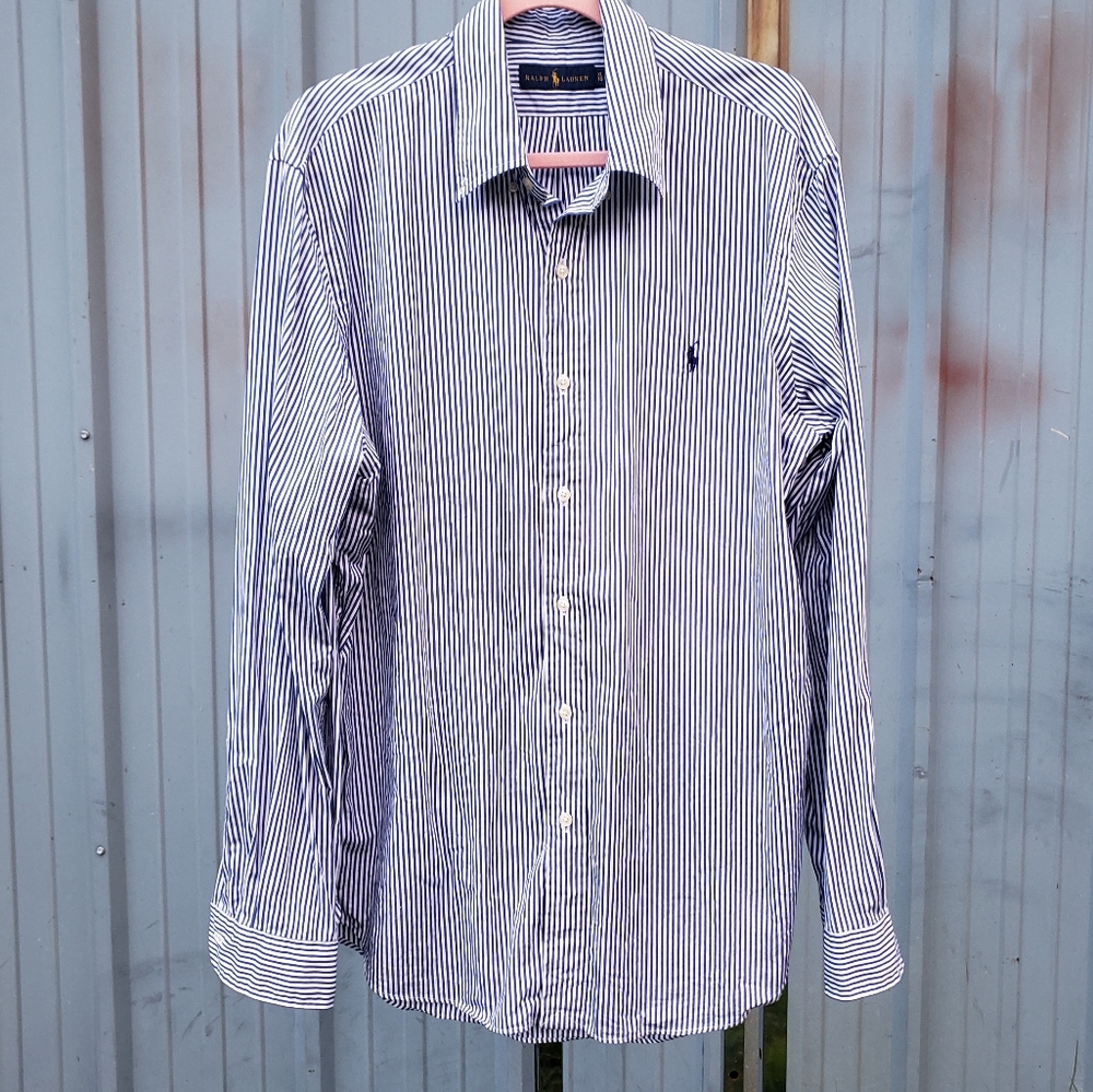 Ralph Lauren Striped 100% Cotton Button Up Shirt